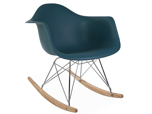 Eames rocking chair RAR - Blu verde