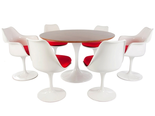 Tavolo Tulip Saarinen con 6 sedie